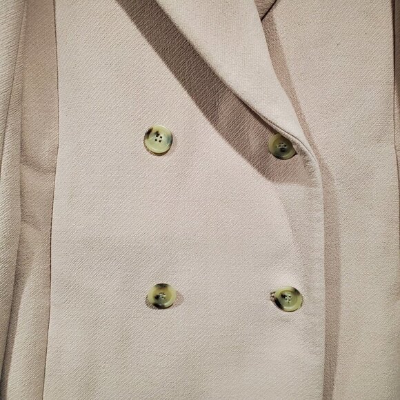 J. Crew Arianna Dusty Pink w/ Navy Collar Contrast TopCoat Wool Blend Size 10 - Picture 4 of 16